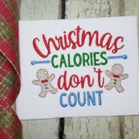 Christmas Calories Don't Count Machine Embroidery Design